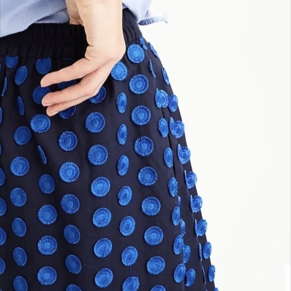 J Crew party tea office navy skirt - Picture 5 of 7